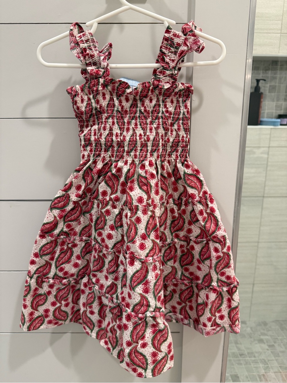 Hill House Pink Paisley Ruffle-strap Sundress